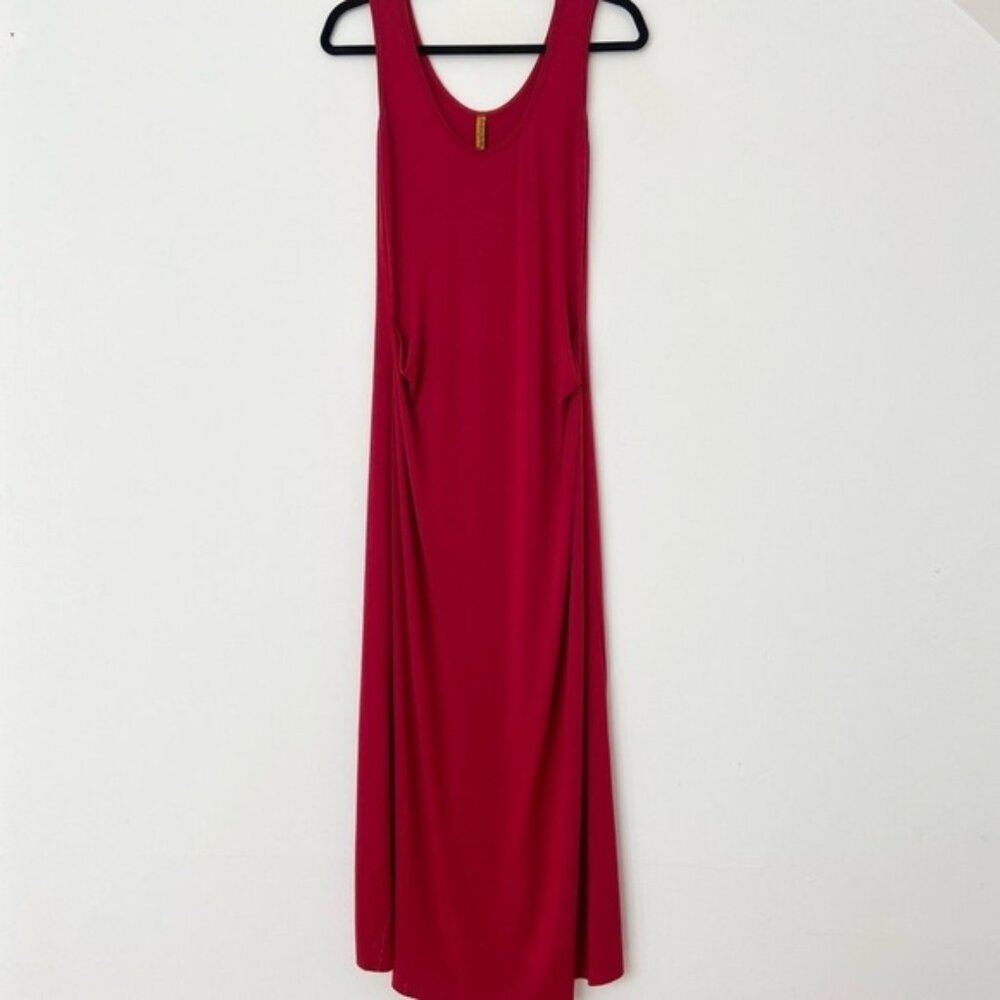 Rachel Pally Modal Draped Front Red Maxi Dress Maternity Friendly